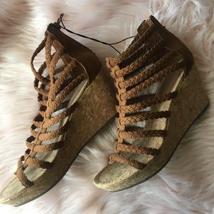 Altar’d State Strappy Summer Wedge Heels Size 10